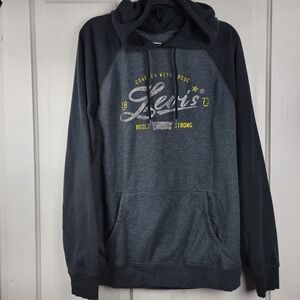 Levi's Levi Mens Pullover Hoodie Sweatshirt Gray Black L Lounge Winter Casual